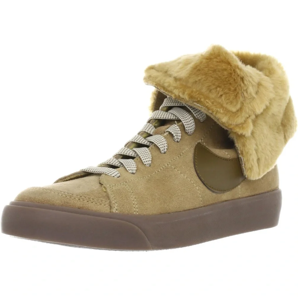 Nike High Roll Leather Blazer Womens Sneaker (Cream) 7.5